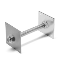 Анкер ТУНДРА, регулируемый по высоте, оцинкованный, М20х200х100 мм