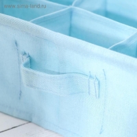 Корзина для хранения с ручками Доляна &laquo;Мишка&raquo;, 9 ячеек, 28&times;28&times;11 см, цвет голубой