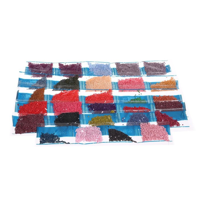 Алмазная мозаика с частичным заполнением на подрамнике &laquo;Дома с тюльпанами&raquo;, 50 x 60 см