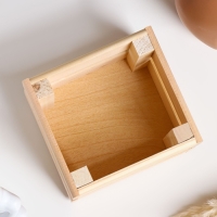 Кашпо деревянное 12&times;11&times;9 см "Однушка Лайт", двухреечное, натуральный Дарим Красиво