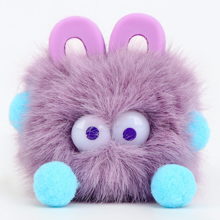 Мягкая игрушка &laquo;Пушистик с ушками&raquo; на брелоке, 10 см, цвет МИКС