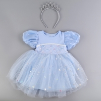 Карнавальный набор &laquo;Стильная принцесса&raquo;: ободок, платье голубое, рост 110 см