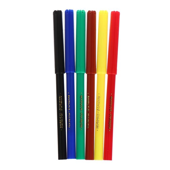 Фломастеры 6 цветов Мульти-Пульти &laquo;Енот во Франции&raquo;, смываемые