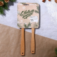 Новый год. Набор силиконовых лопаток &laquo;Новогоднего настроения&raquo;, 2 шт в наборе (26х5 см, 23.3х4.3 см)