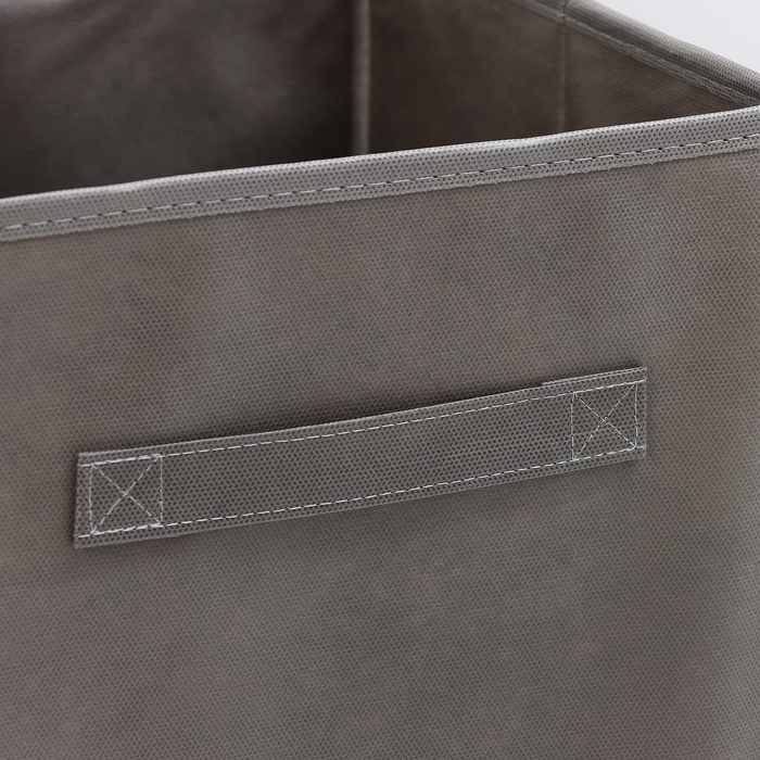 Короб для хранения, 28&times;28&times;28 см, набор 3 шт, цвет серый