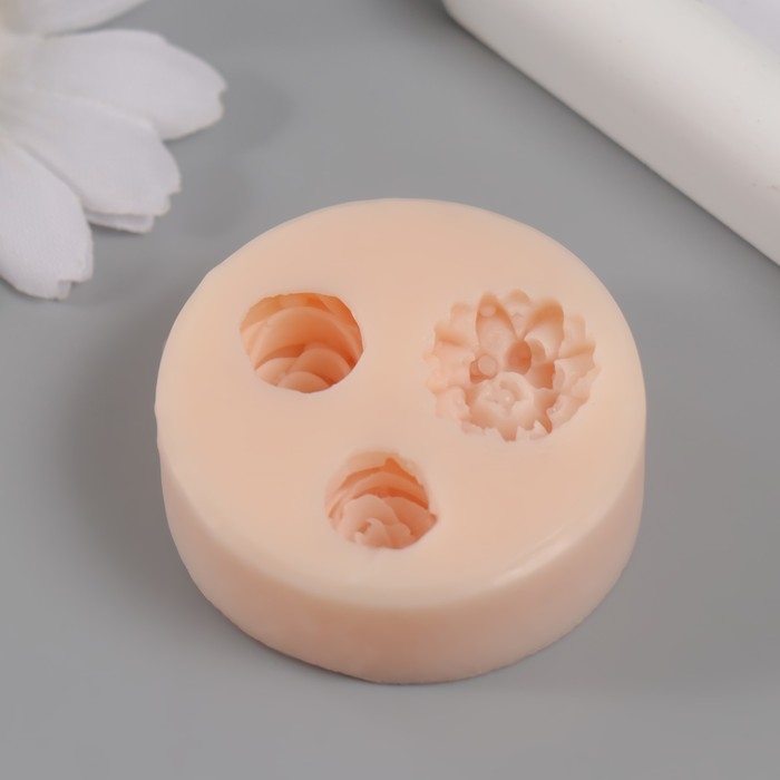 Молд силикон Молд силикон "Цветы" от 1,2 см до 1,8 см МИКС