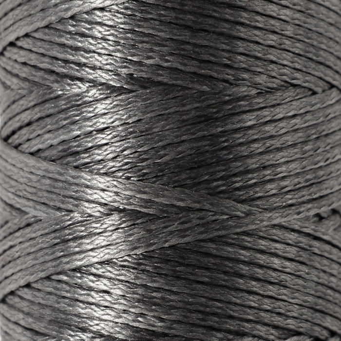 Нитки вощёные, плоские, 150D/16, 0,8 мм, 50 &plusmn; 2 м, цвет тёмно-серый