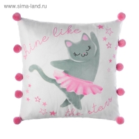 Наволочка декоративная Этель &laquo;Кошечка&raquo; 40х40 см, 100% полиэстер