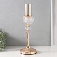 Подсвечник металл "Сфера" d= 5 см 12х12х30 см Подсвечник металл "Сфера" d= 5 см 12х12х30 см