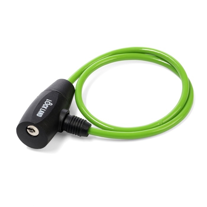 Замок навесной велосипедный LOCKLAND, 6х650 мм, перфорированный ключ, зеленый Замок навесной велосипедный LOCKLAND, 6х650 мм, перфорированный ключ, зеленый