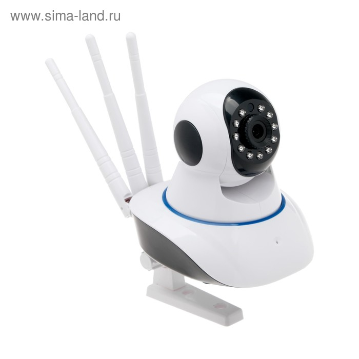 Видеокамера WiFi Luazon, CAM-06, управление со смартфона, 1.3Мп, поворот 355, microSD, белая