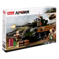 Конструктор Армия &laquo;Танк&raquo;, 2 варианта сборки, 715 деталей