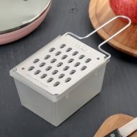 Тёрка плоская с контейнером &laquo;Овощная&raquo;, цвет МИКС