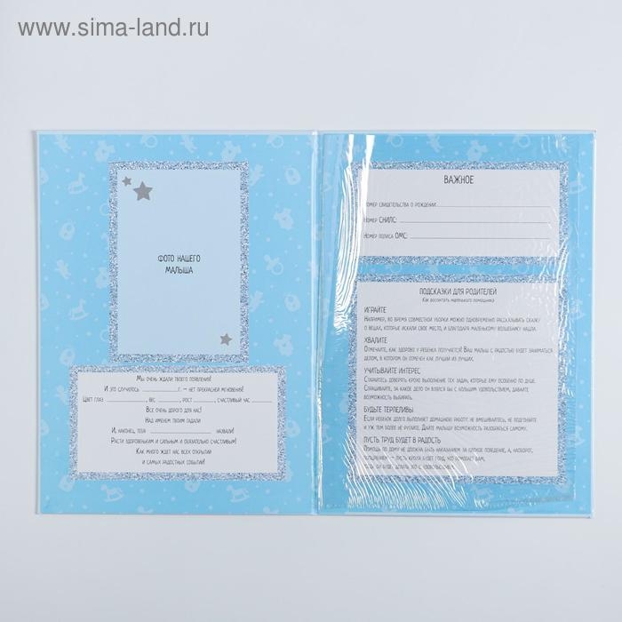 Папка для свидетельства о рождении «Мои первые документы», для мальчика, А4 Папка для свидетельства о рождении «Мои первые документы», для мальчика, А4