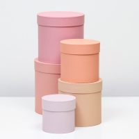 Набор круглых коробок 5 в 1 "Рассвет" 23 х 23 х 25 - 15 х 15 х 15 см Набор круглых коробок 5 в 1 "Рассвет" 23 х 23 х 25 - 15 х 15 х 15 см