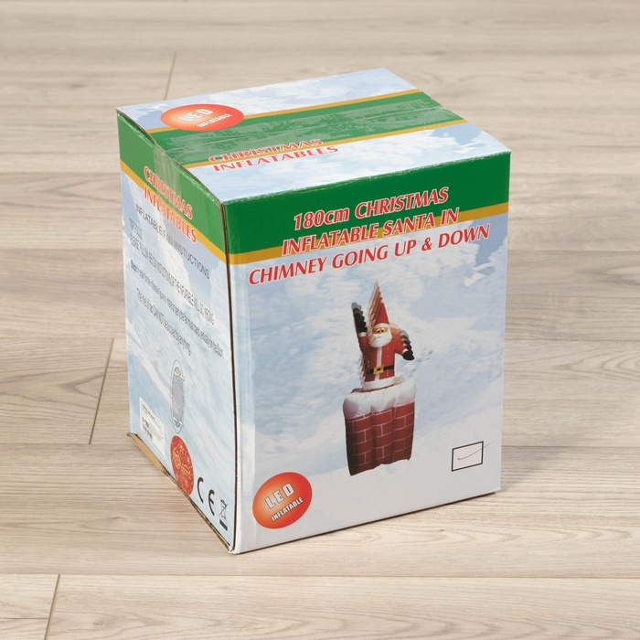 Надувная фигура Надувная фигура "Дед Мороз" вылезает из трубы, 150 см