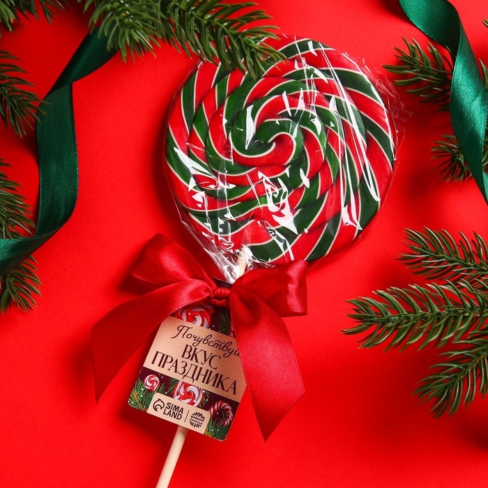 Леденец на палочке &laquo;Почувствуй вкус праздника&raquo;, вкус: вишня, 110 г.