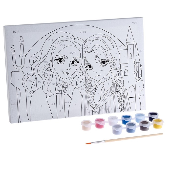 Картина по номерам для детей &laquo;Лучшие подруги&raquo;&lrm;, 20 х 30 см