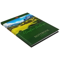 Бизнес-блокнот А5, 80 листов, в клетку "Горный пейзаж", твёрдая обложка, 5-цветный блок, блок 65г/м2 Бизнес-блокнот А5, 80 листов, в клетку "Горный пейзаж", твёрдая обложка, 5-цветный блок, блок 65г/м2