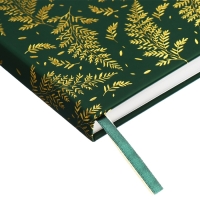 Ежедневник недатированный, A5, 136 листов, кожзам, deVENTE. Tropicana, твердая обложка, тиснение фольгой, перфорация, ляссе, блок 70%, темно-зеленый