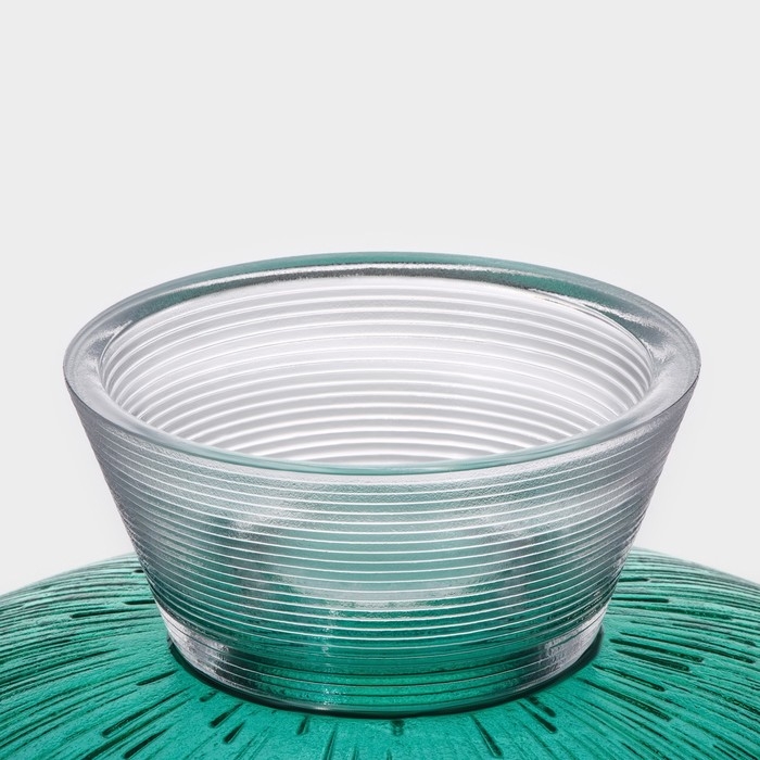 Ваза из стекла для фруктов Magistro &laquo;Фейерверк&raquo;, 3,8 л, 33&times;13,5 см, цвет изумрудный