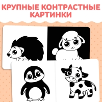 Картонная книга &laquo;Чёрно-белые картинки для новорожденных&raquo;, 10 стр., 0+
