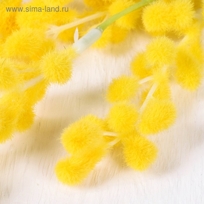 Цветы искусственные "Мимоза" 40 см, жёлтый
