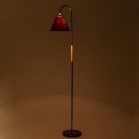 Торшер "Паула" 1х15Вт Е27 коричневый 42х42х165см