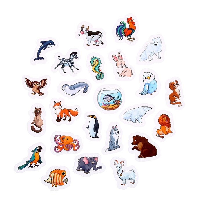 Игра на липучках &laquo;Кто где живёт&raquo;, 6 карточек