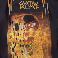 Сумка-шопер &laquo;Поцелуй&raquo;, без молнии, без подкладки, цвет чёрный