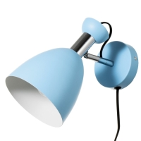 Бра с выключателем на проводе "Клаудиа" Е27 40Вт синий 28х15х20см Бра с выключателем на проводе "Клаудиа" Е27 40Вт синий 28х15х20см