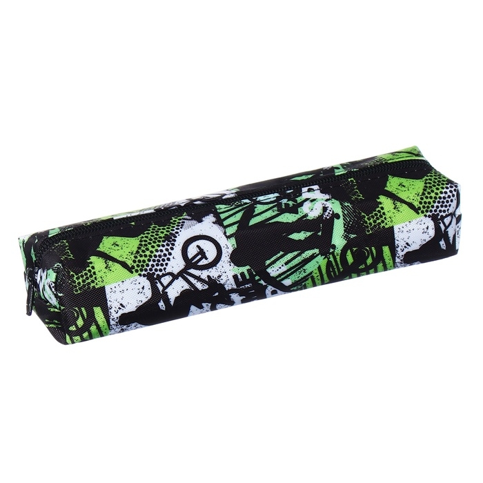 Пенал школьный на молнии "Спорт", микс