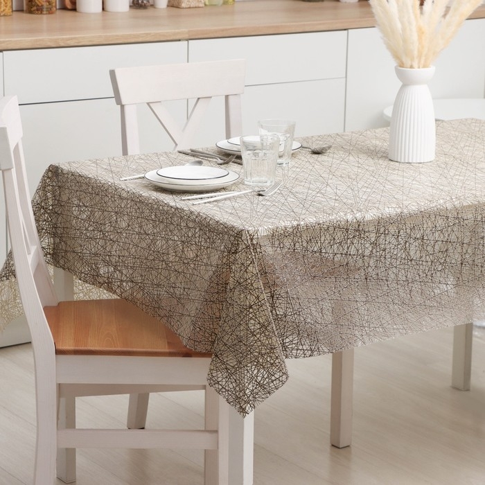 Клеёнка на стол «Паутинка», ширина 137 см, рулон 20 метров, толщина 0,5 мм, цвет бронза Клеёнка на стол «Паутинка», ширина 137 см, рулон 20 метров, толщина 0,5 мм, цвет бронза