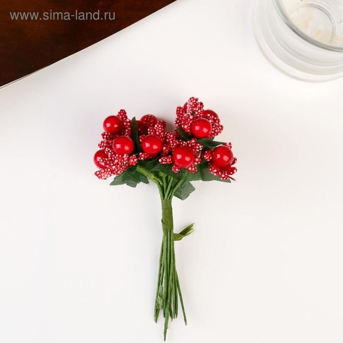 Декор для творчества Декор для творчества "Шарики в цветах" (1 набор=1 букет) в букете 12 шт МИКС 10х2,5х2,5 см