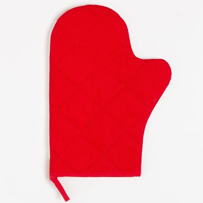 Новый год. Набор кухонный &laquo;Новогодняя ярмарка&raquo;: варежка-прихватка 20х28см, прихватка 19х19см,100%хл