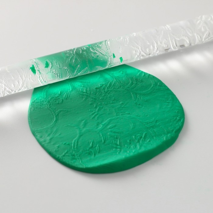 Скалка для творчества акрил Скалка для творчества акрил "Снежинки" 16х1 см