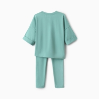 Костюм для девочки (футболка, лосины) MINAKU цвет оливковый, рост 98 см