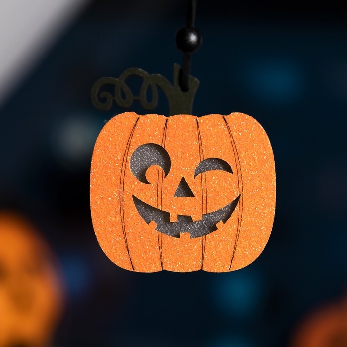 Светодиодная подвеска &laquo;Фонарь Джека&raquo; 8 &times; 5.5 &times; 5 см, пластик, батарейки LR1130х3 (в комплекте), свечение тёплое белое