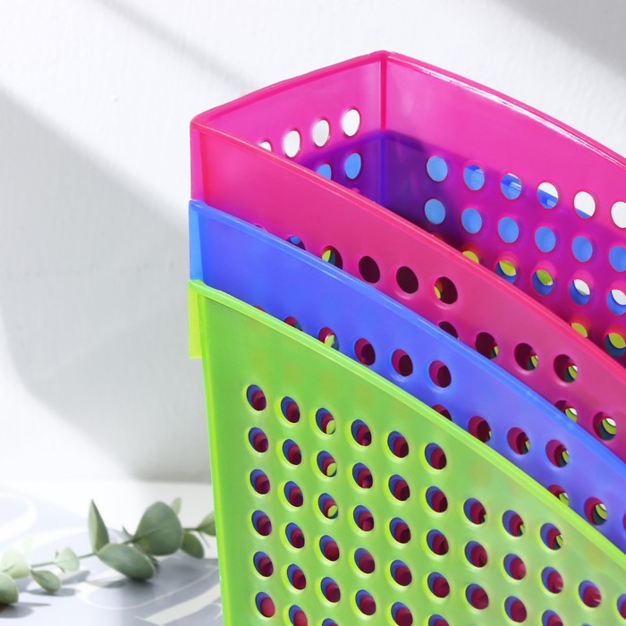 Корзина для хранения &laquo;Трамплин решето&raquo;, пластик, 23&times;11&times;16 см, цвет МИКС