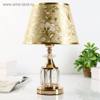 Лампа настольная с подсветкой "Кристал" 1х40Вт Е27 золото 26х26х39 см RISALUX