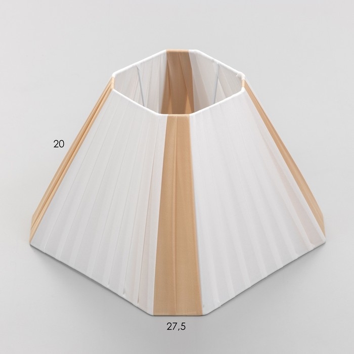 Абажур Абажур "Корсо" бежевый белый Е27 28х28х21см