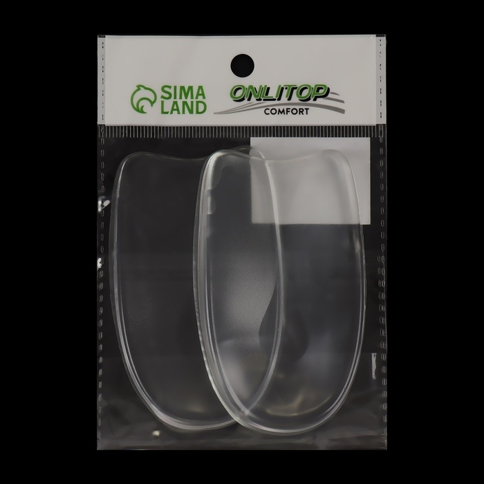 Подпяточники для обуви, на клеевой основе, силиконовые, 9,5 × 5,5 см, пара, цвет прозрачный Подпяточники для обуви, на клеевой основе, силиконовые, 9,5 × 5,5 см, пара, цвет прозрачный