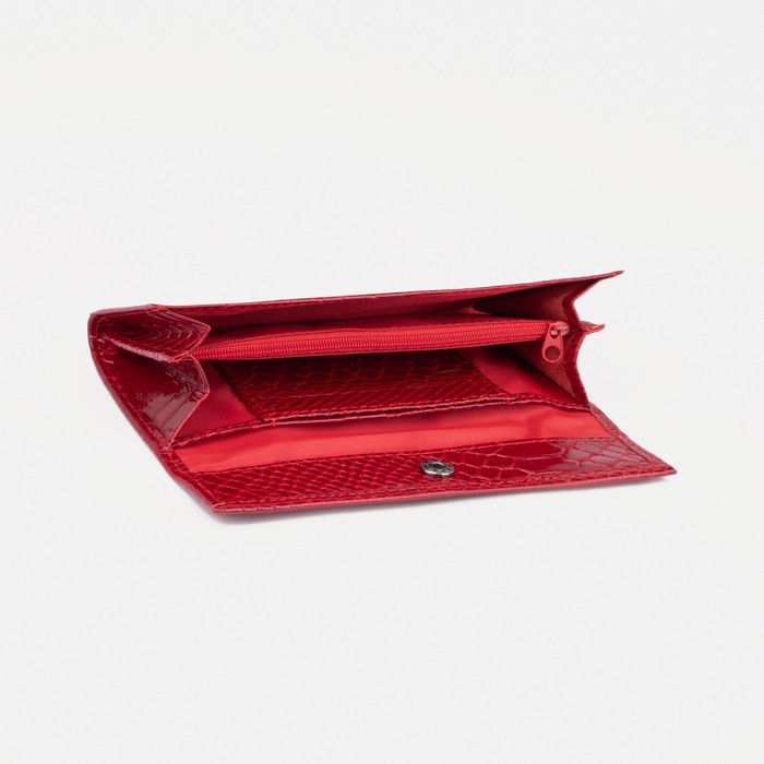 Кошелёк женский на кнопке, цвет красный