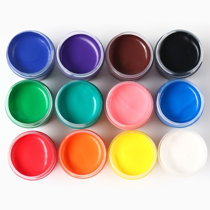 Гуашь 12 цветов по 10 мл, Смешарики