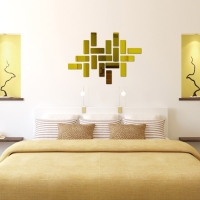 Наклейки интерьерные "Кирпичики", зеркальные, декор настенный, набор 18 шт, 15 х 6 см Наклейки интерьерные "Кирпичики", зеркальные, декор настенный, набор 18 шт, 15 х 6 см