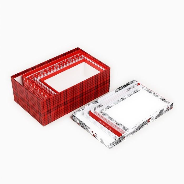 Набор подарочных коробок 5 в 1 &laquo;Уютного нового года&raquo;, 22 х 14 х 8,5 ‒ 32.5 х 20 х 12.5 см, Новый год