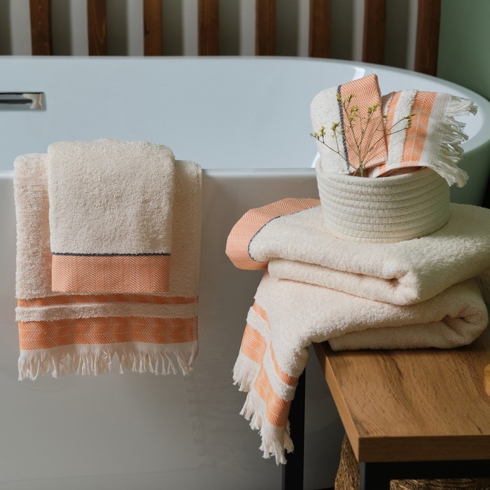 Полотенце махровое LoveLife &laquo;Муссон&raquo; 50х80 см, оранжевый, 100% хлопок, 500 гр/м2