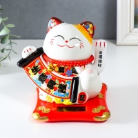 Маятник керамика "Манэки-нэко с гармонью" от солнечных батарей 11х13х15 см Маятник керамика "Манэки-нэко с гармонью" от солнечных батарей 11х13х15 см