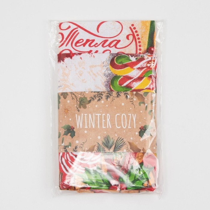 Набор кухонных полотенец Доляна &laquo;Тепла и уюта&raquo; 35х60см-2шт, 100% хлопок