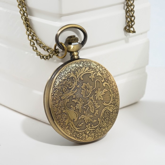 Карманные кварцевые часы &laquo;Римские цифры&raquo;, на цепочке 80 см